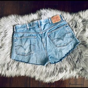 Levi’s 505 High Rise Custom Distress Cut Offs